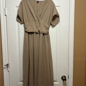 Elegant Tan Women's Dress